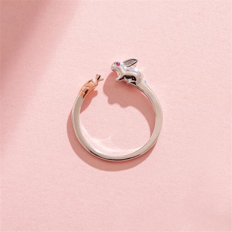 Cute Rabbit Simple Opening Ring
