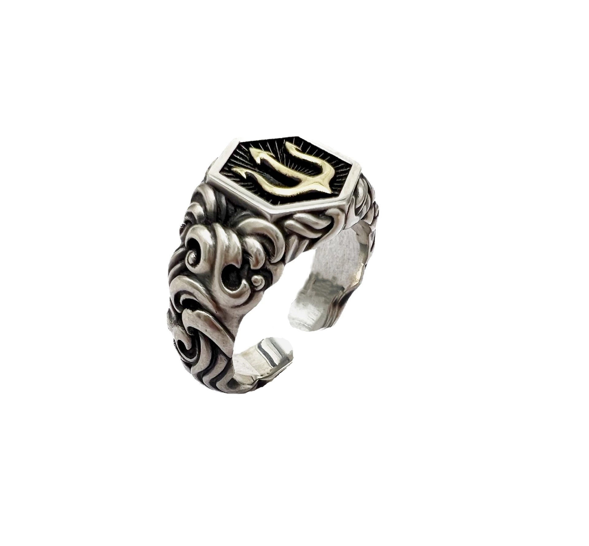 Creative Personality Design Poseidon Trident Ring