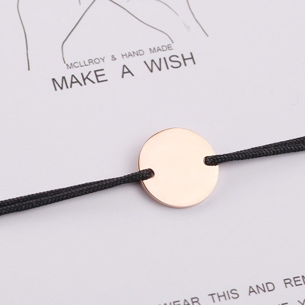 Personalized Stainless Steel rope bracelet