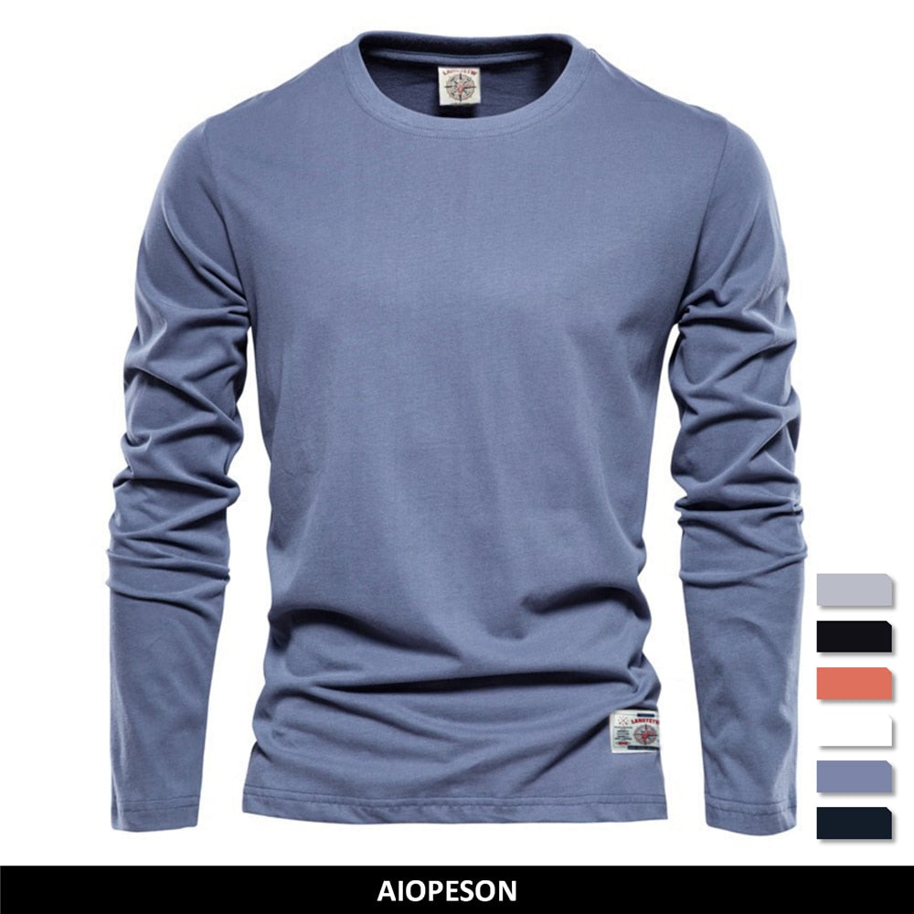 100% Cotton Long Sleeve T shirt For Men