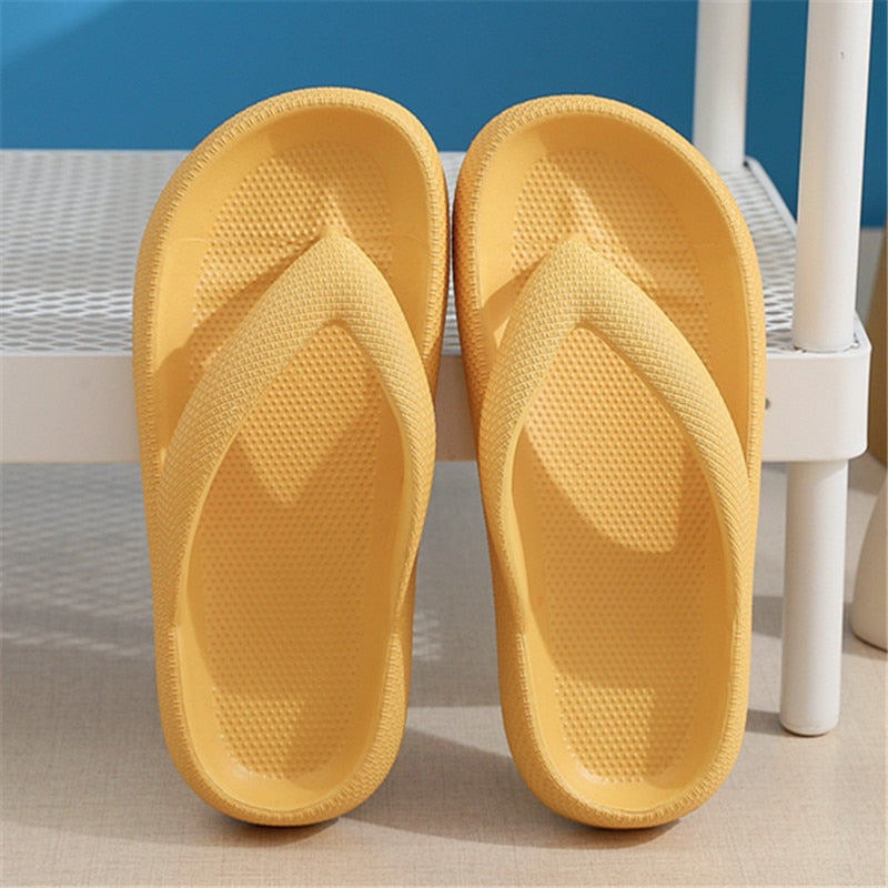 Rimocy Soft Sole EVA Thick Platform Clip Toe Flip Flops