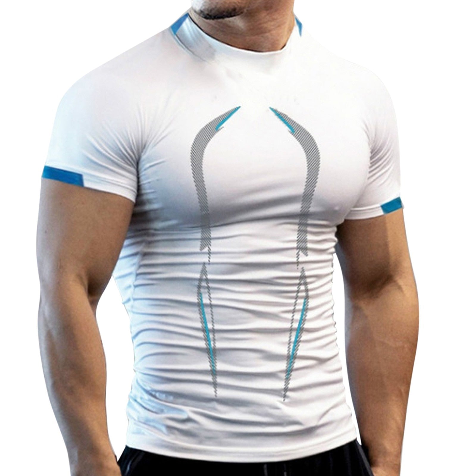 Summer Gym Shirt Sport Short Sleeve T Shirt Men