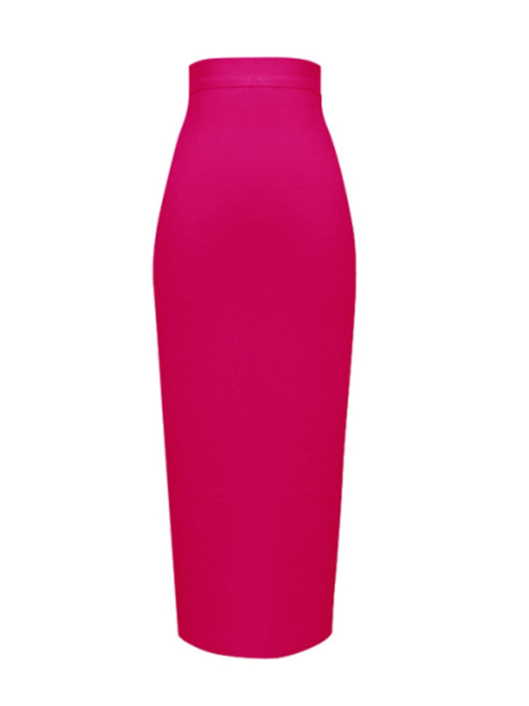 13 Colors Bandage Elastic Elegant Pencil Skirt