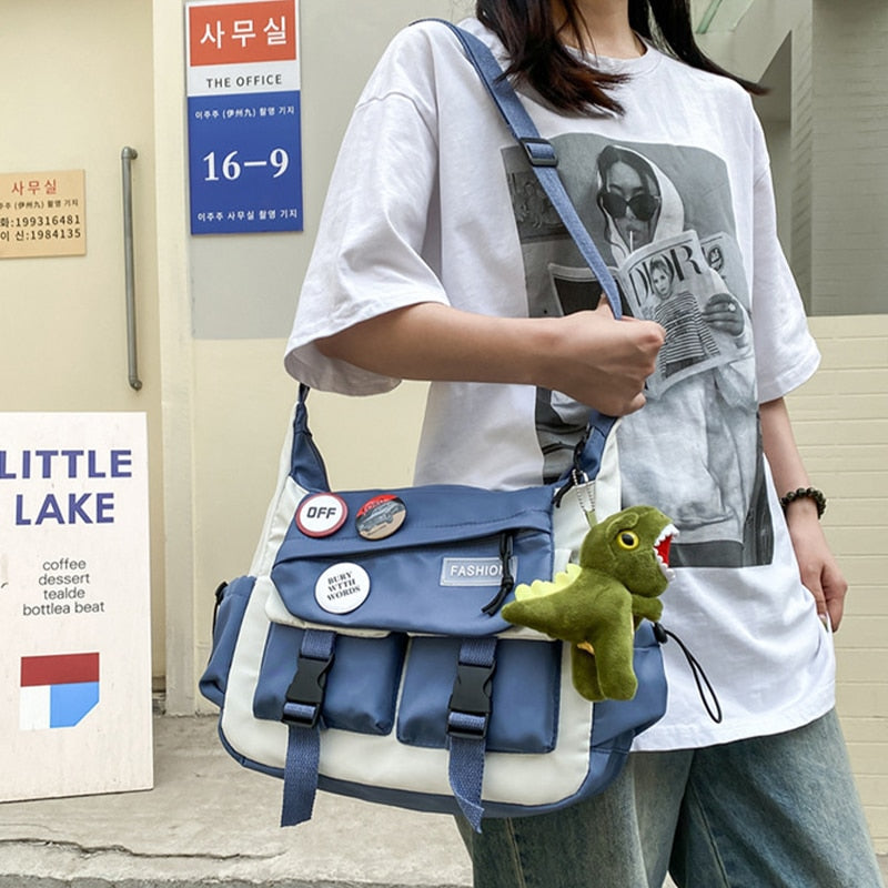 Youth Nylon Canvas Messenger Bag