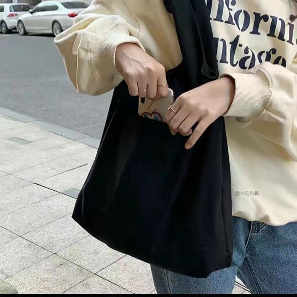 Fashion Women Canvas Foldable Reusable Eco Bags