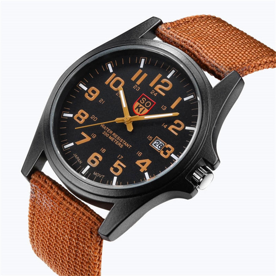 SOKI Sports Masculino Quartz Military Watch