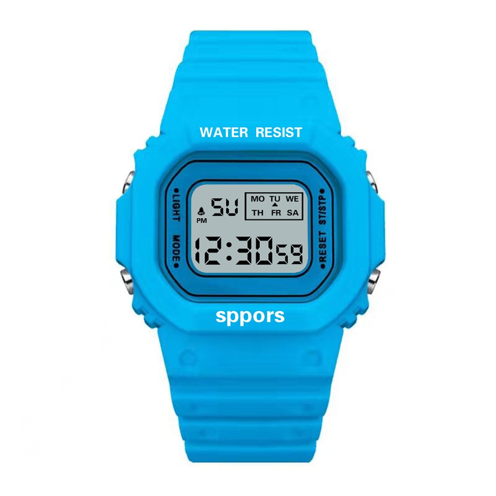 Color Luminous Dial Life Waterproof Multi-function Electronic Watch For Boys And Girls