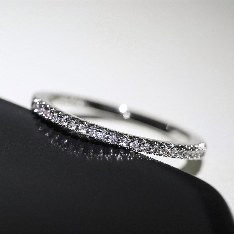 Cubic Zircon Minimalist Thin Ring