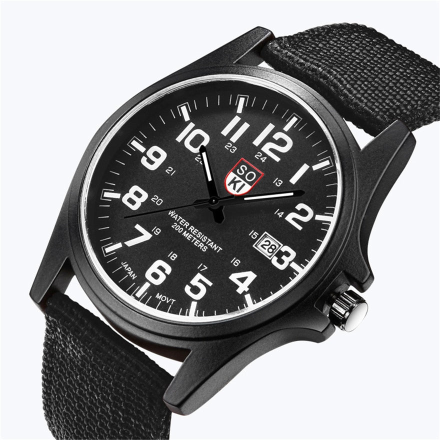 SOKI Sports Masculino Quartz Military Watch