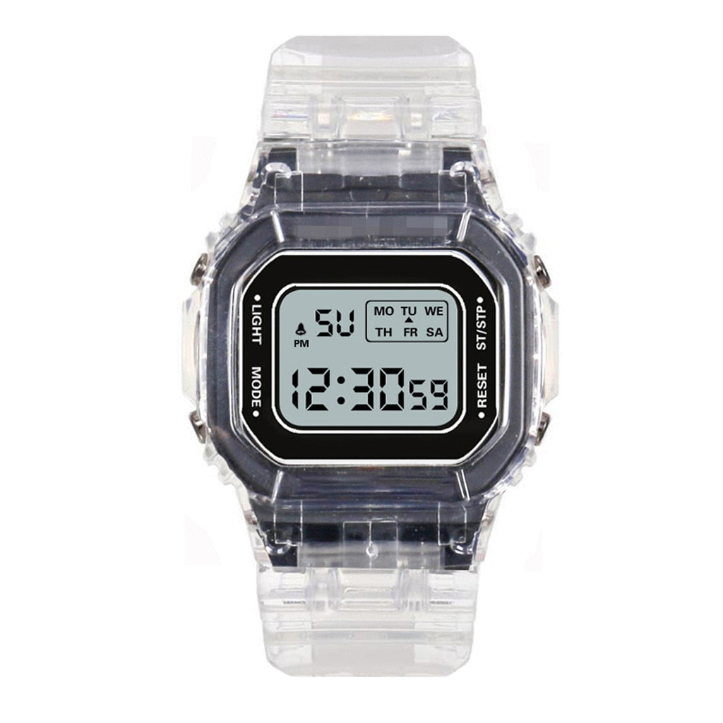 Color Luminous Dial Life Waterproof Multi-function Electronic Watch For Boys And Girls