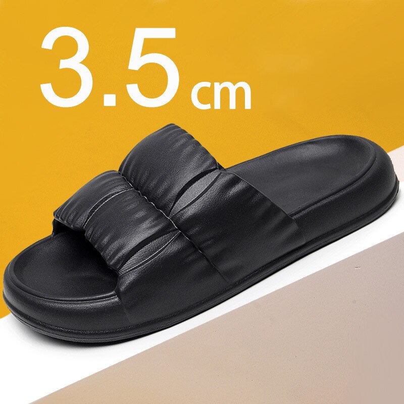Rimocy Home Soft Sole Cloud  Non Slip Platform Slippers