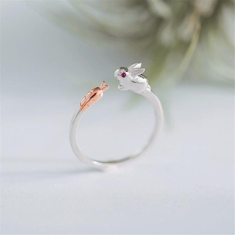 Cute Rabbit Simple Opening Ring