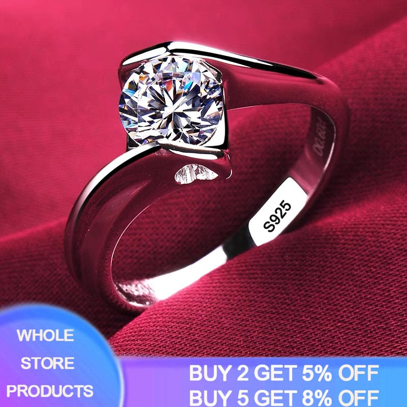 Gold Color Tibetan Silver Round 8mm 2ct Cubic Zircon Ring