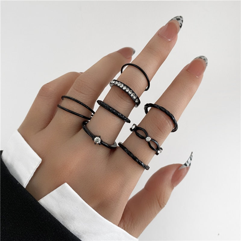 Vintage Geometric Retro Multi Knuckle Joint Finger Ring