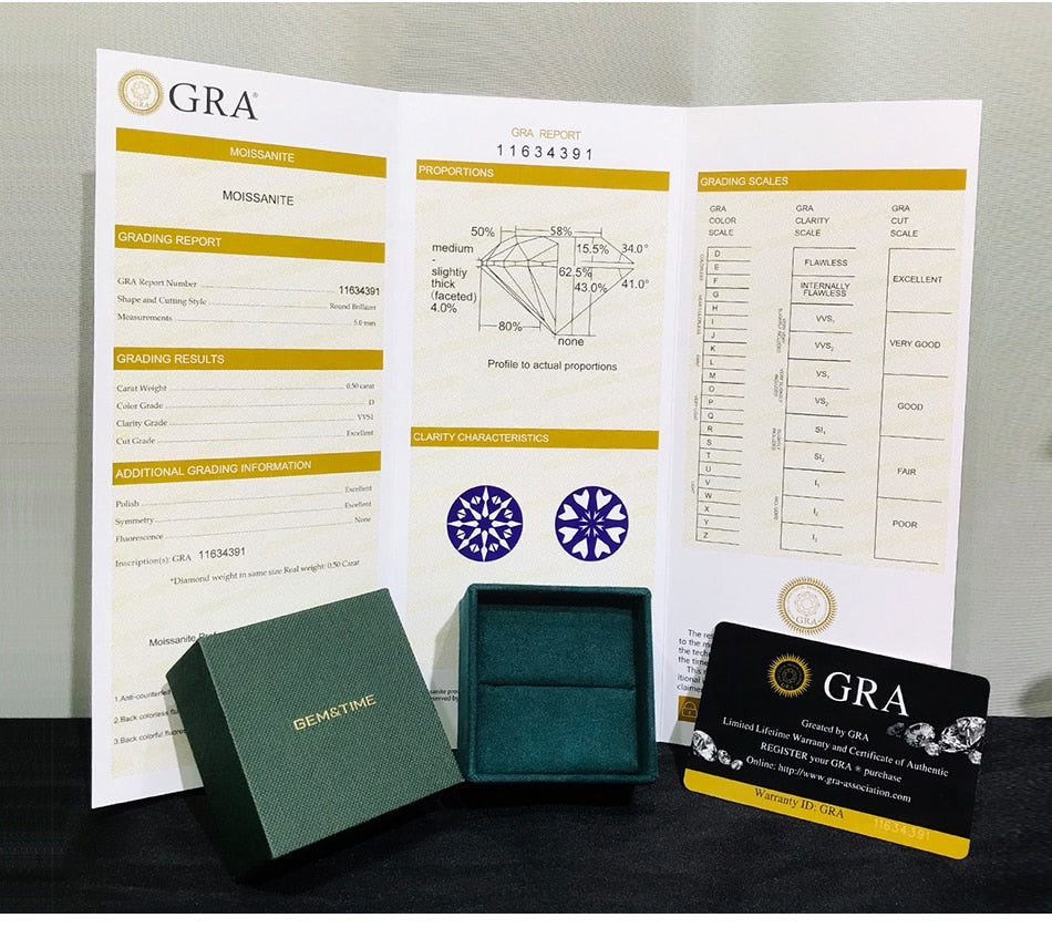 Real 925 Sterling Silver Small Sparkling Round 0.3CT Moissnaite Ring