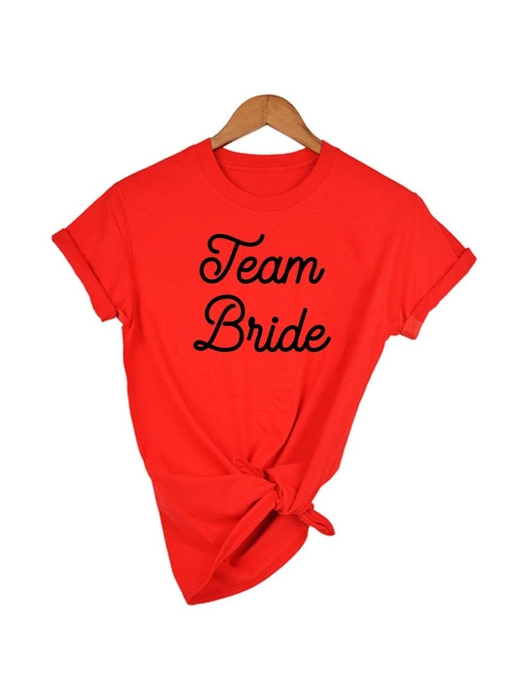 Bride Graphic T-shirt Casual Wedding Female Top