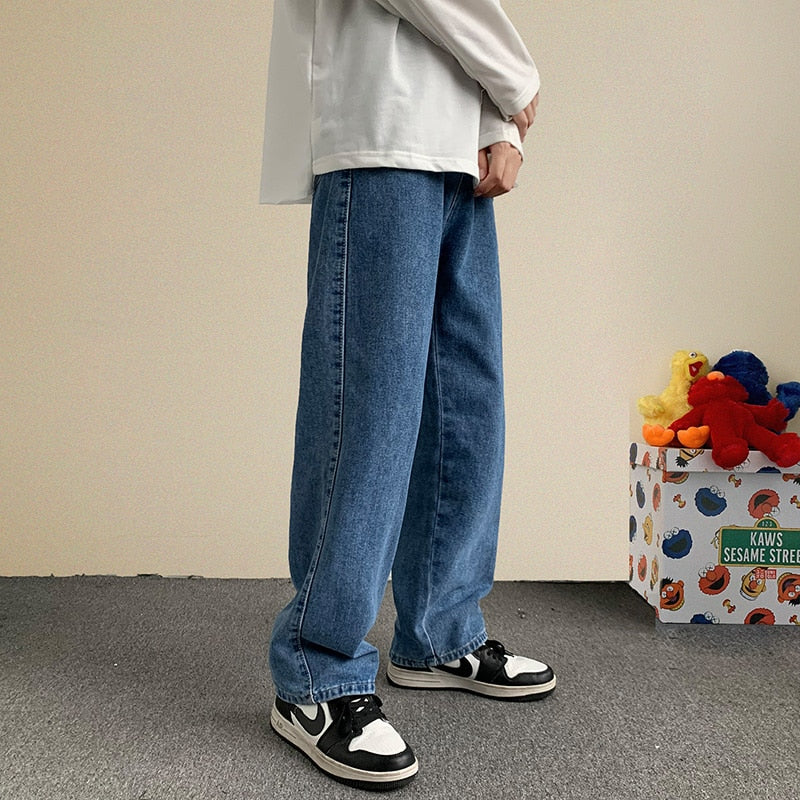 Streetwear Baggy Jeans Loose Straight Wide Leg Pant