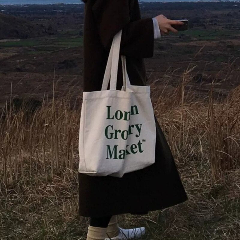 Cheap Casual Large Capacity Shoulder Bags Shopper Canvas