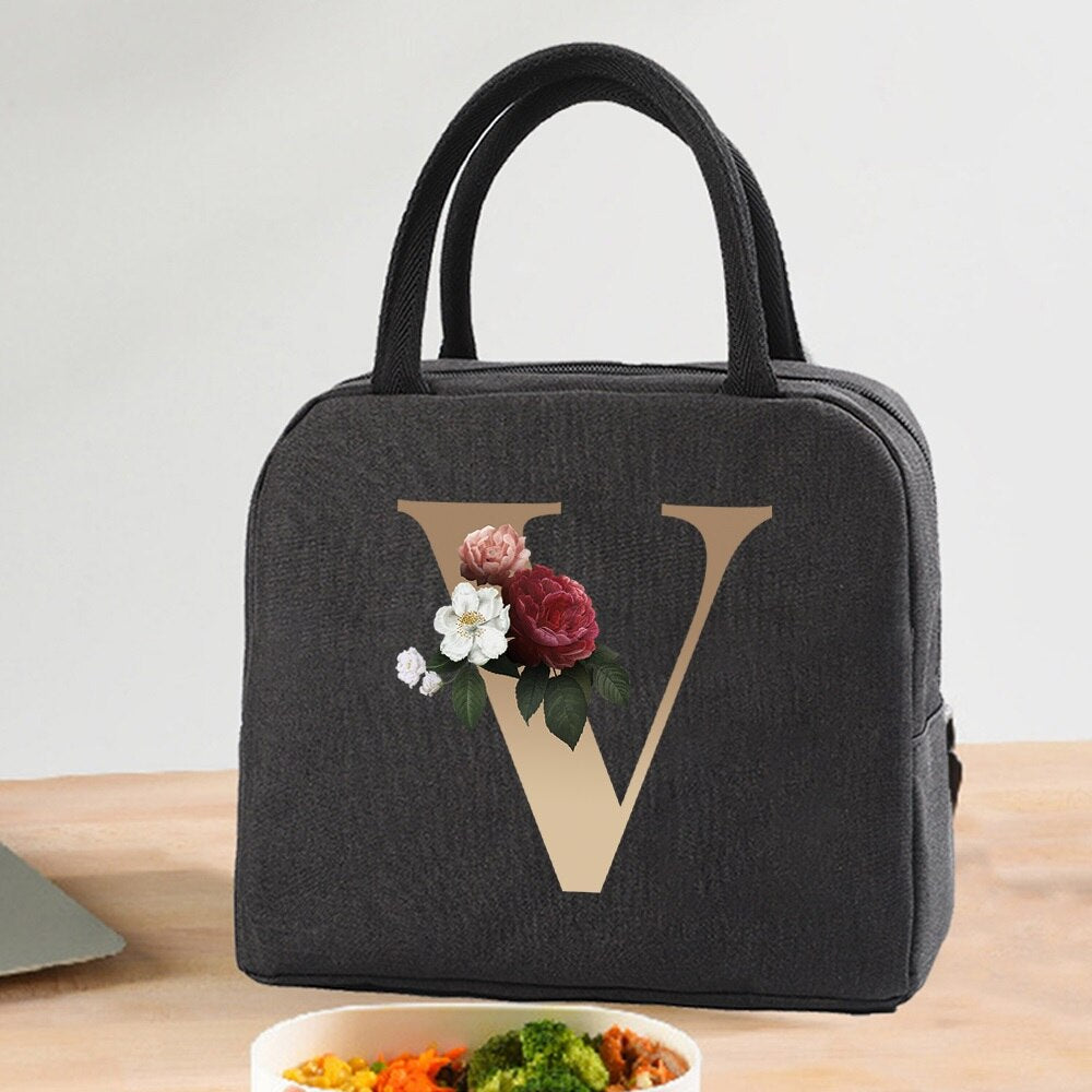 Lunch Bag Cooler Tote Portable Insulated Thermal Canvas Bag Unisex