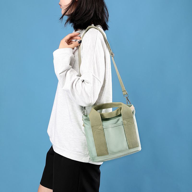 Small Bag With Zipper Shoulder Portable Thickened Canvas Bag