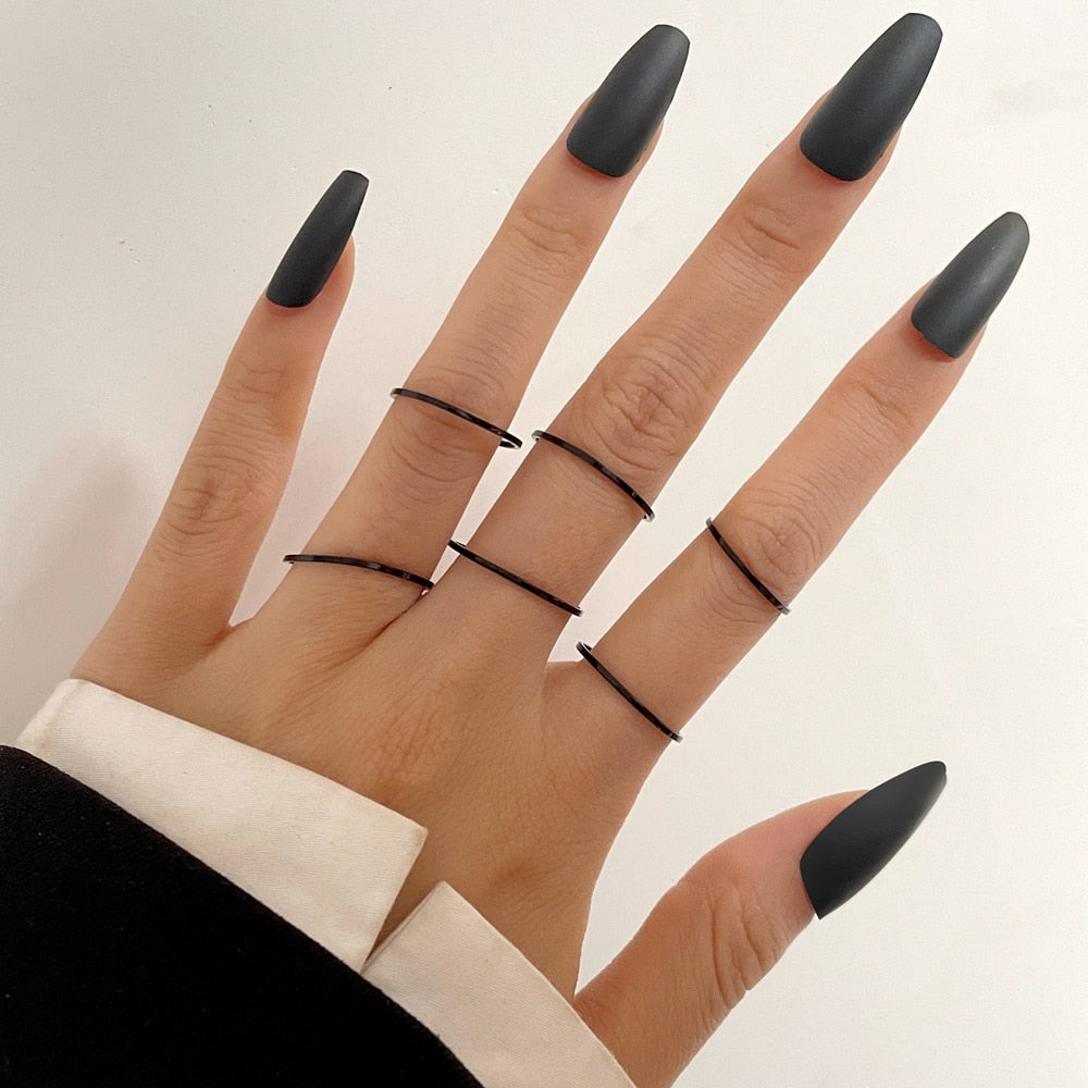 Vintage Geometric Retro Multi Knuckle Joint Finger Ring