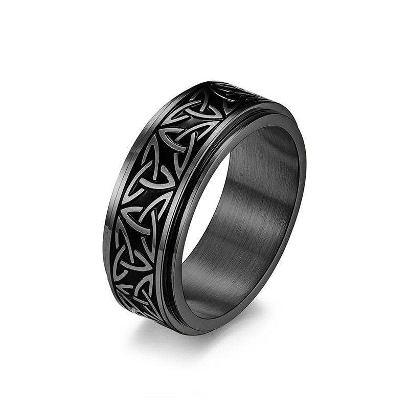 Rotate Rotating Anxiety Fidget Titanium Steel Ring