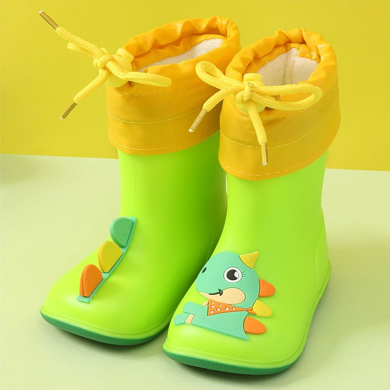 Children Rain Boots Rubber Waterproof Non-slip Boots Kids