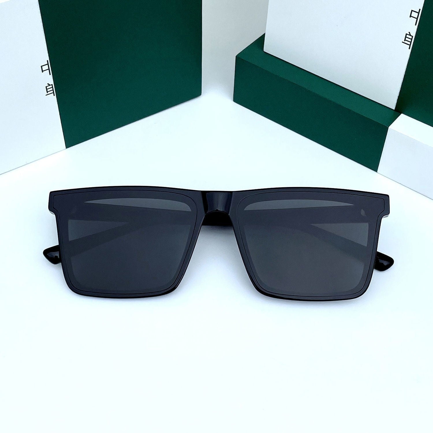 Anti-UV Sunglasses Concave Shape Long Frame Sunglasses