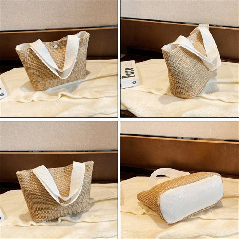 Elegant Ladies Straw Woven Handbag Women