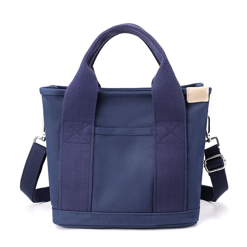 Small Bag With Zipper Shoulder Portable Thickened Canvas Bag