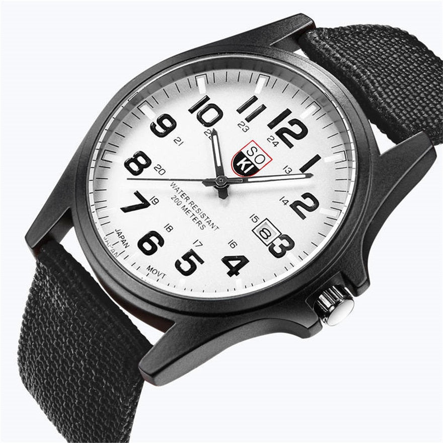 SOKI Sports Masculino Quartz Military Watch