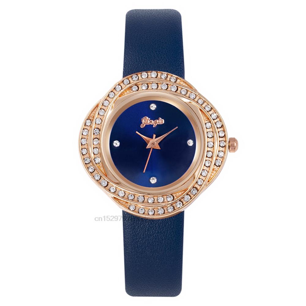 Luxury Fashion Irregular Rhinestone Quartz Clock Watch