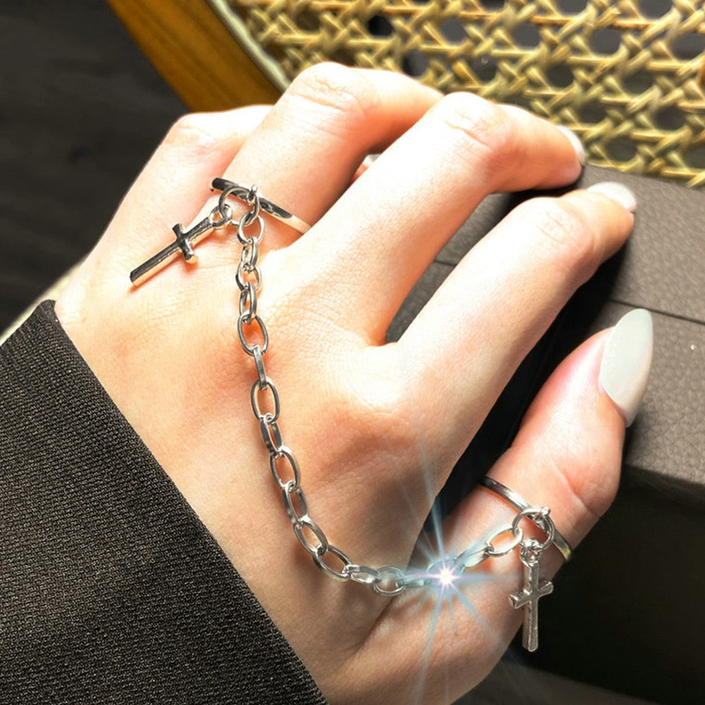 Vintage Geometric Retro Multi Knuckle Joint Finger Ring