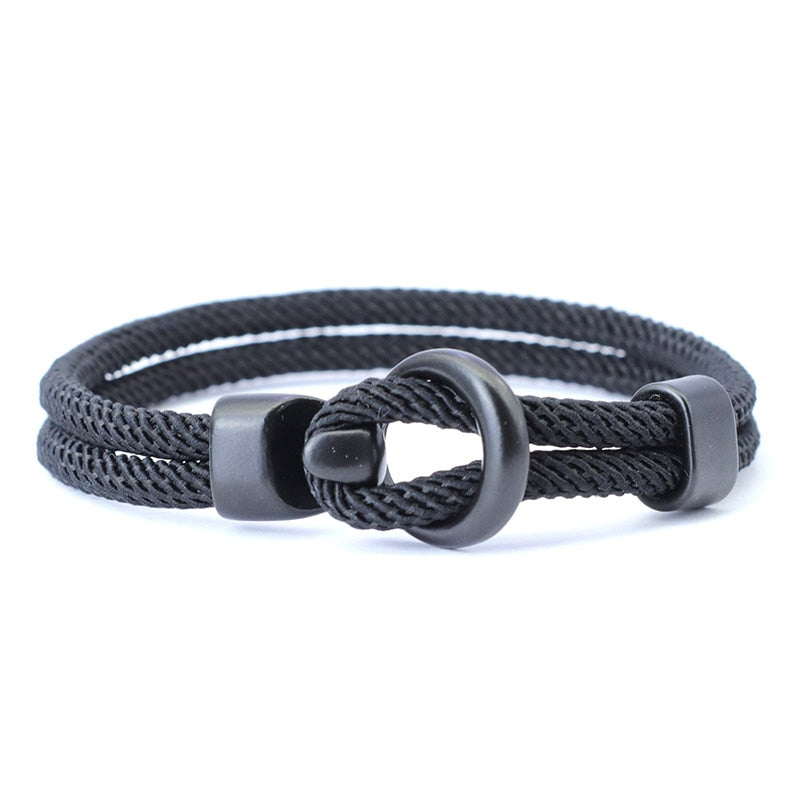 Fashion Rope Bracelet Men Double Layer