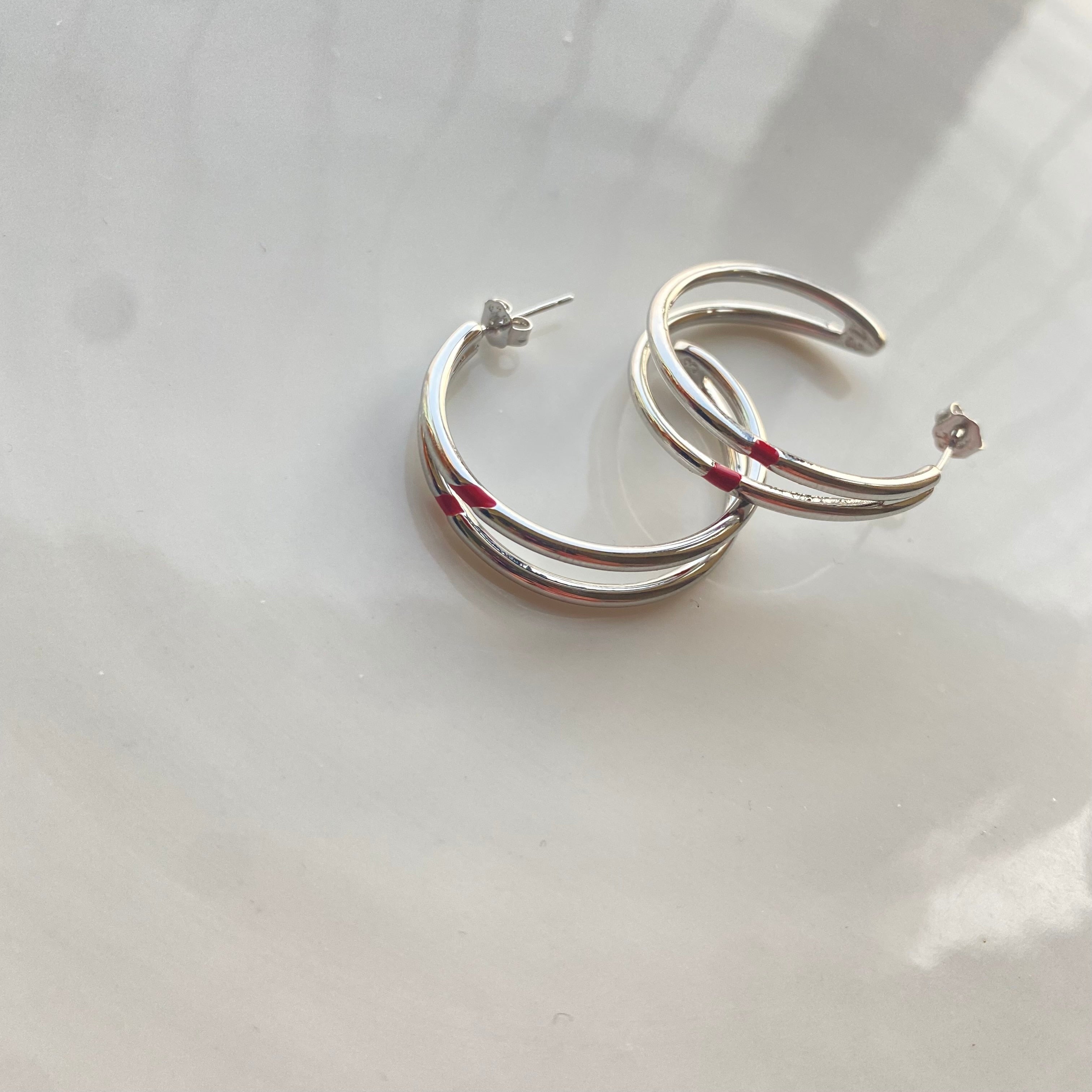 Moon Fashion Line Couple Earrings