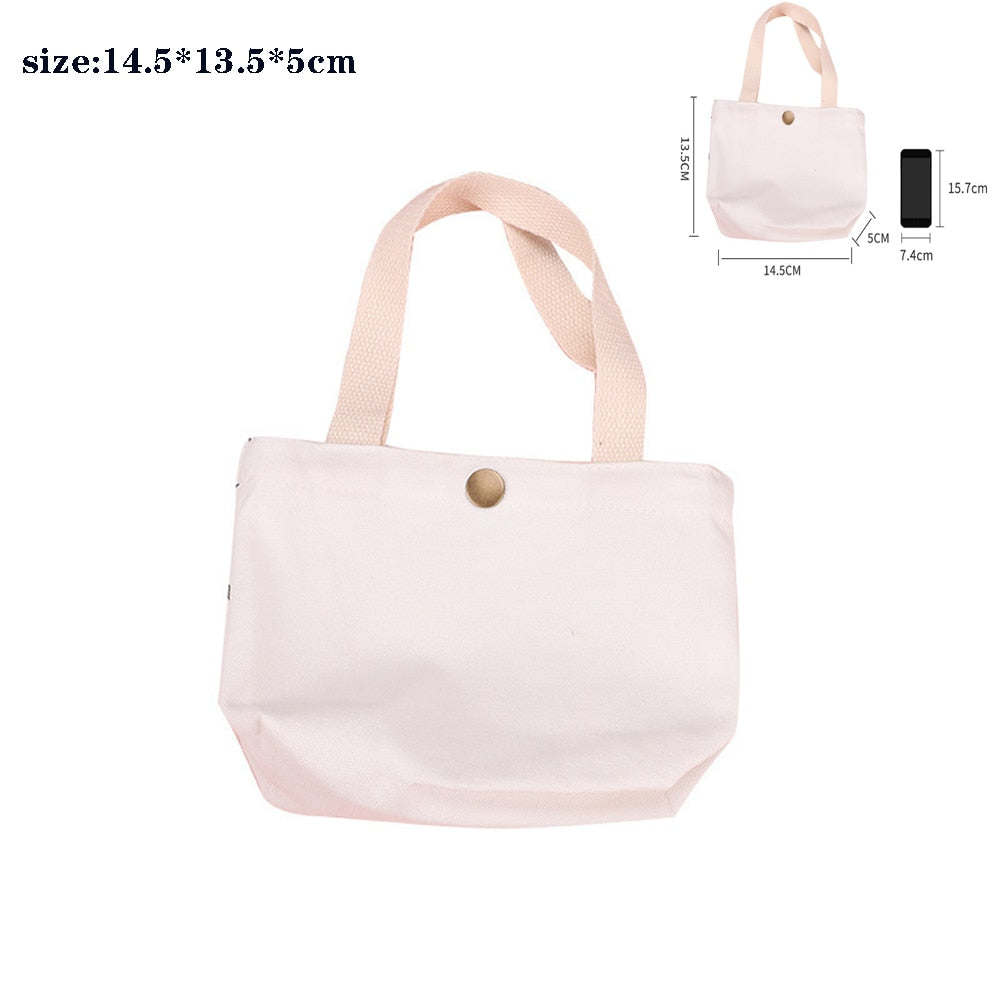 Cotton Zipper Portable Canvas Bag