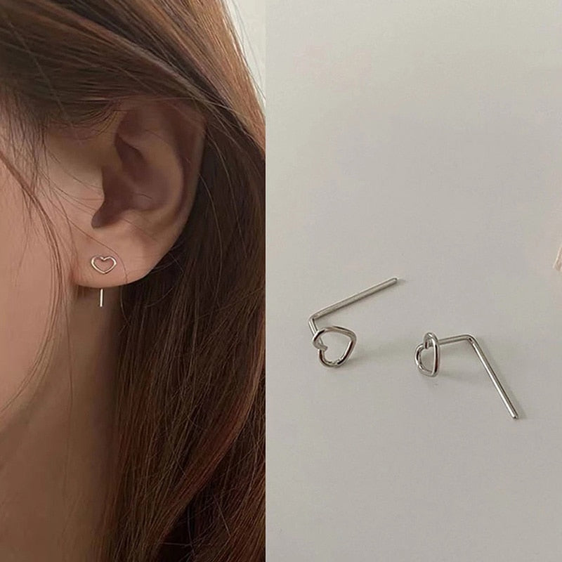 Korean Four-Prong Setting CZ Earing Claw Ear Hook Clip