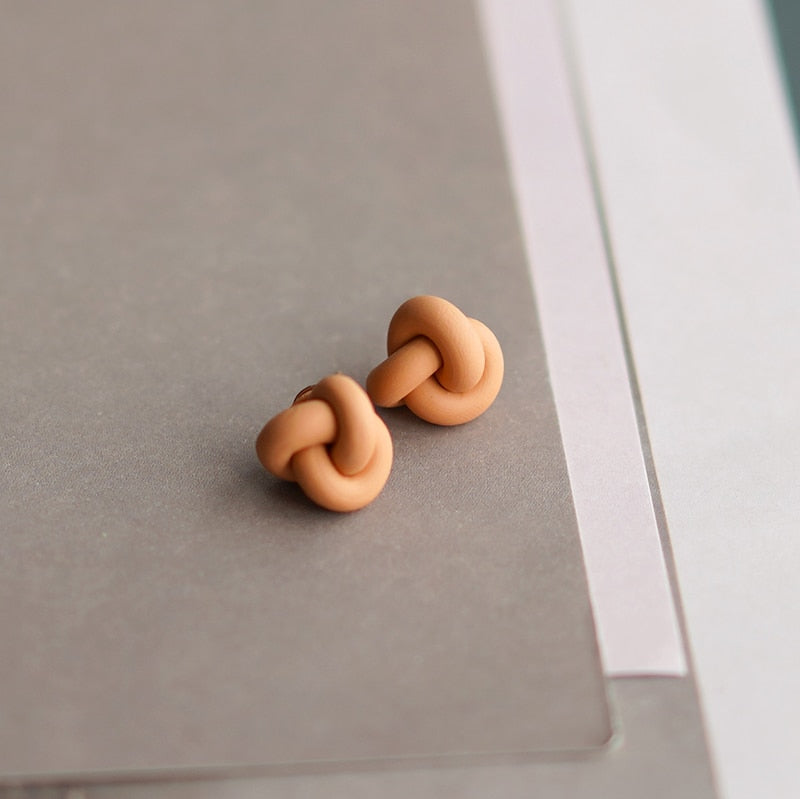 Handmade Molded Irregular Floral Multi Colors Earring