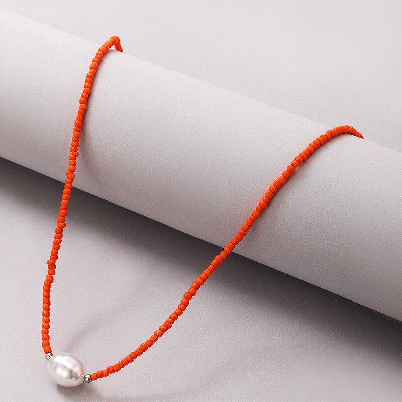 HuaTang Bohemian Green Rhinestone Shell Choker Pendant Necklace