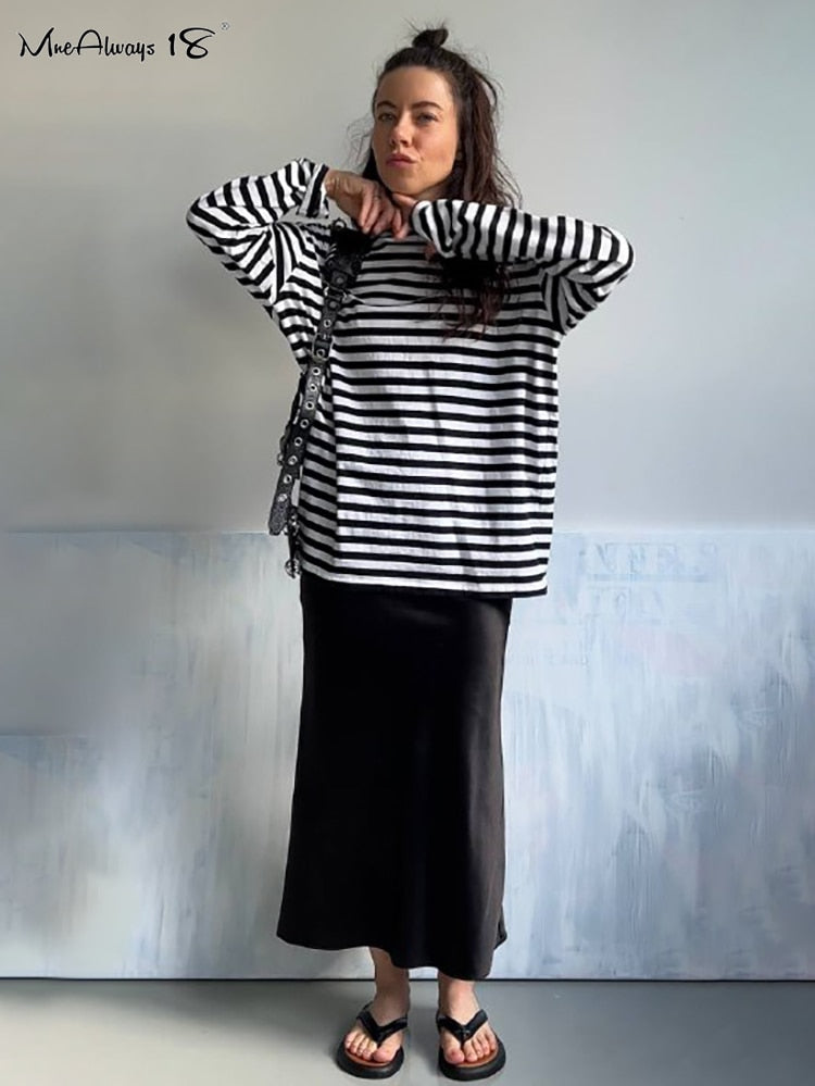 Solid Purple Satin High Waisted Silk Skirt