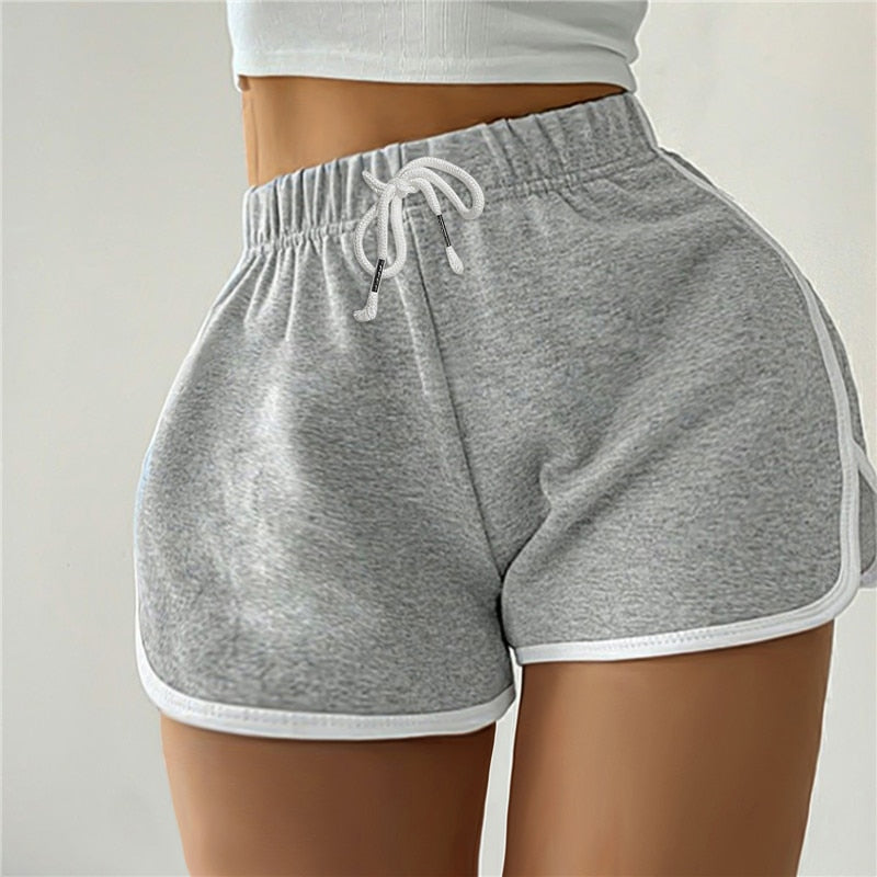 Sports Shorts Women Summer 2023 New Candy Color Anti Emptied Skinny Shorts Casual Lady Elastic Waist Beach Short Pants