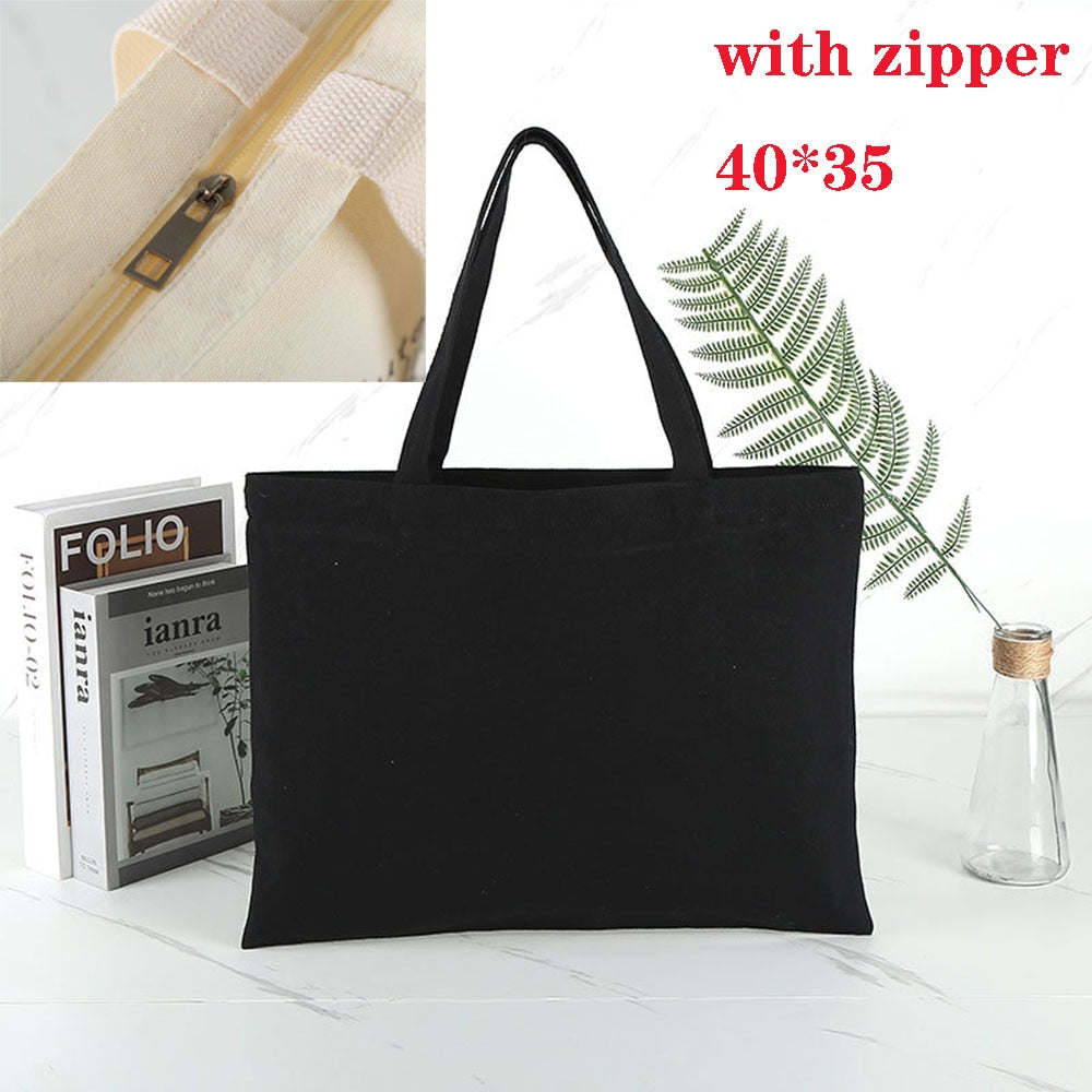 Cotton Zipper Portable Canvas Bag