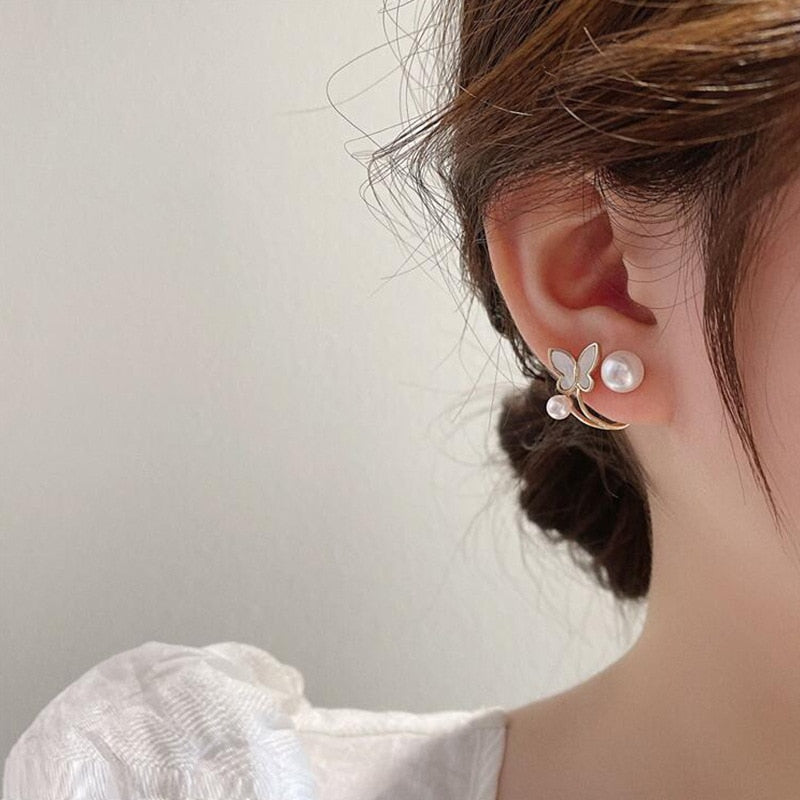 Korean Four-Prong Setting CZ Earing Claw Ear Hook Clip