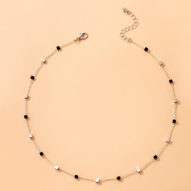 Tocona Bohemian Colorful Tassel Clavicle Chain Beaded Necklace