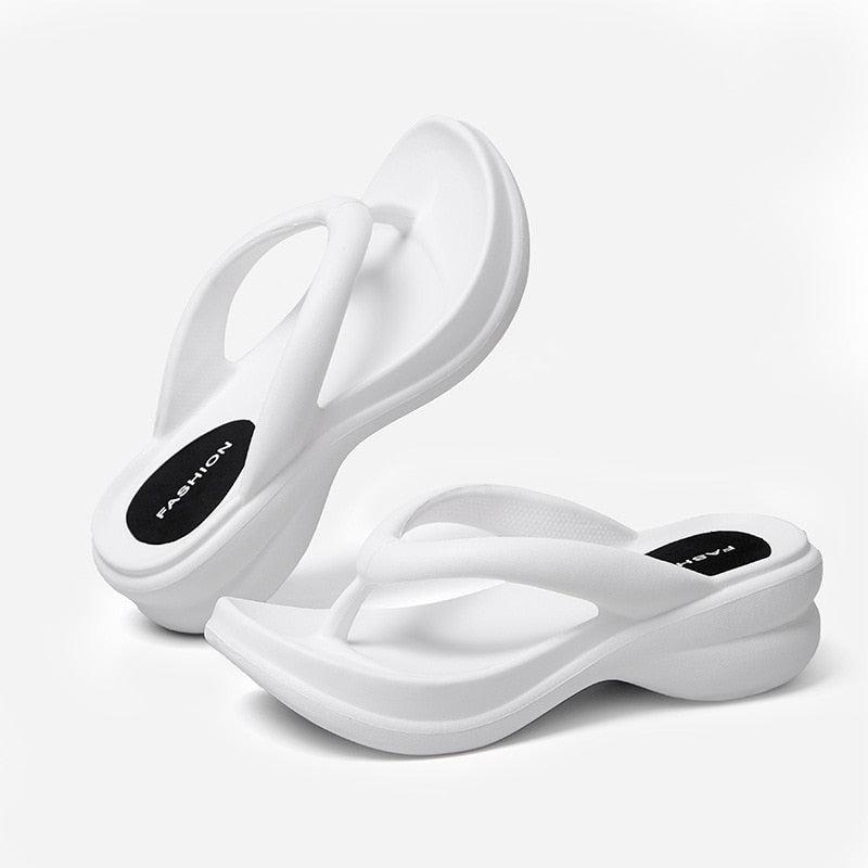 Wedge Heel Thick-bottomed Flip-flops