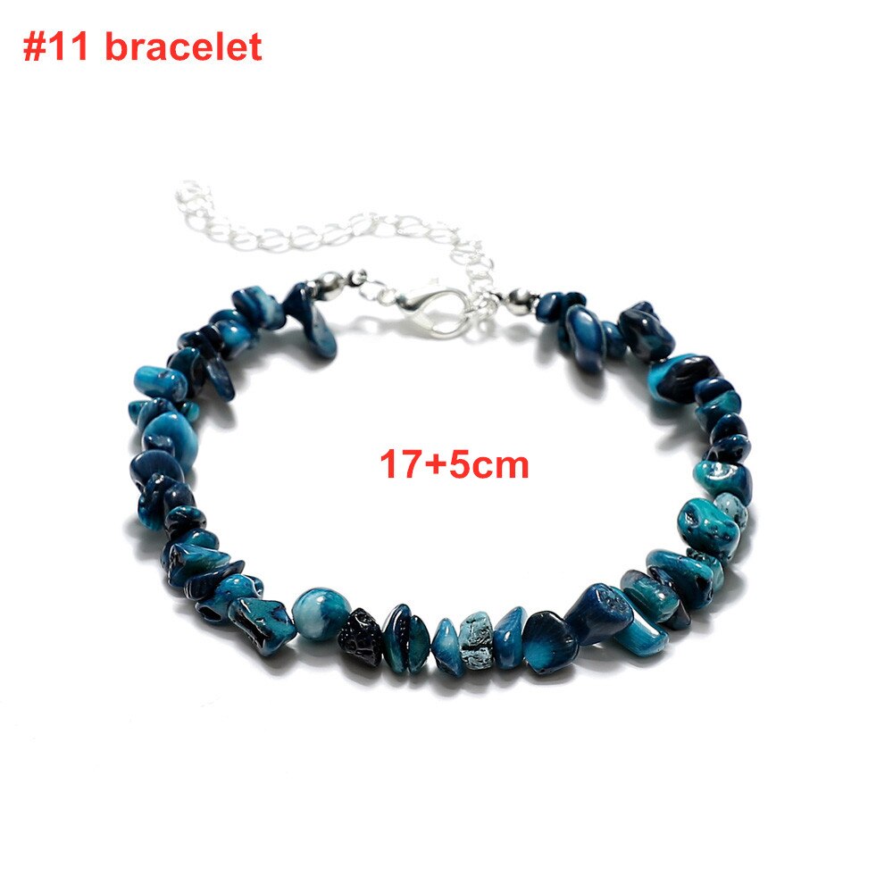 Colorful Natural Stones Choker Bohemia Gravel Beaded Grunge Necklace