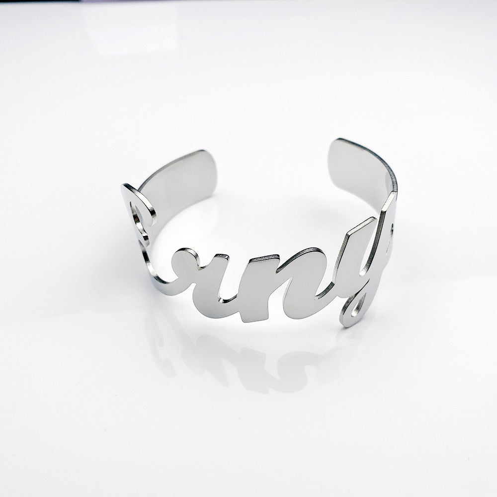 Adjustable Customized Name Stainless Steel Bracelet