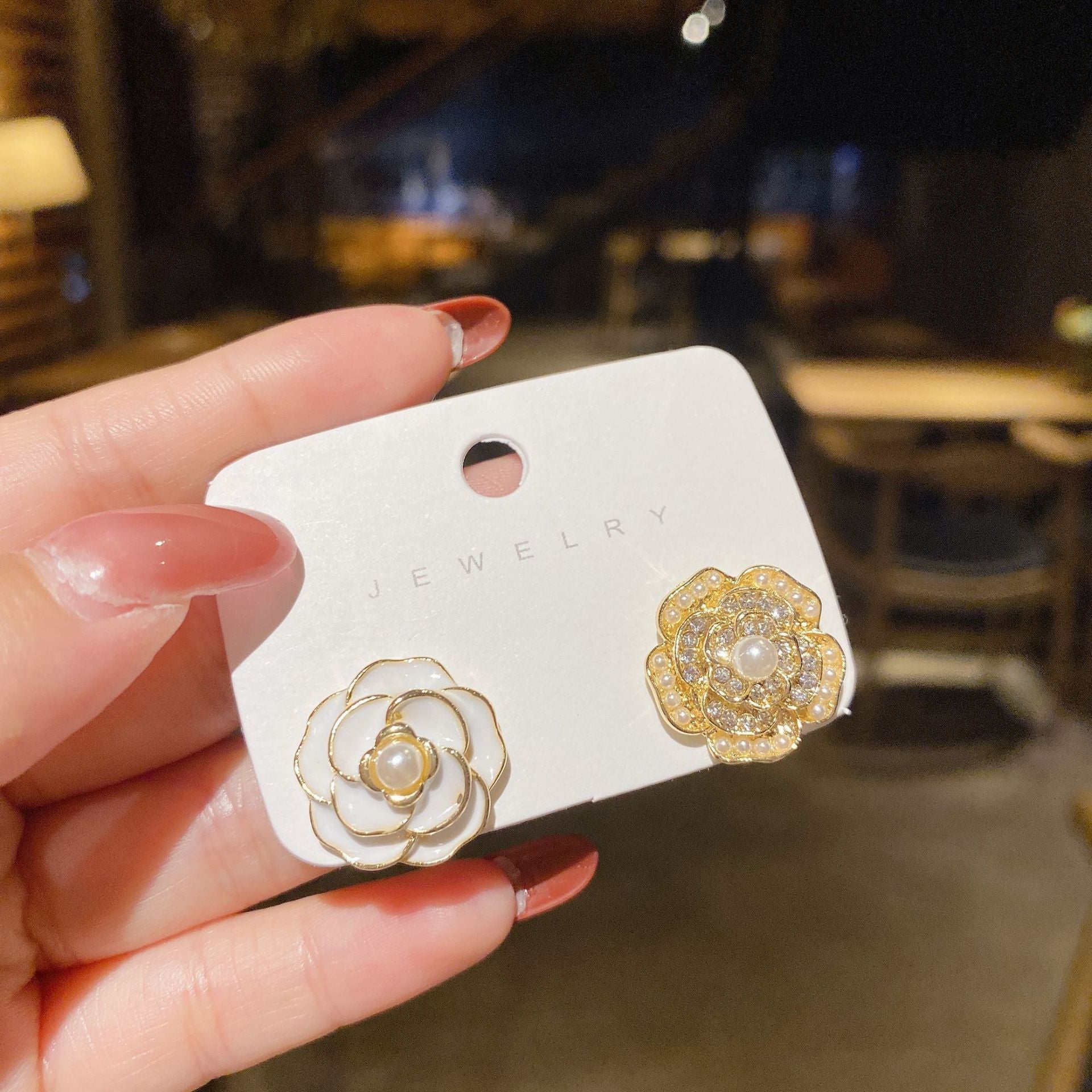 Cute Flocking Rabbit Ear Studs