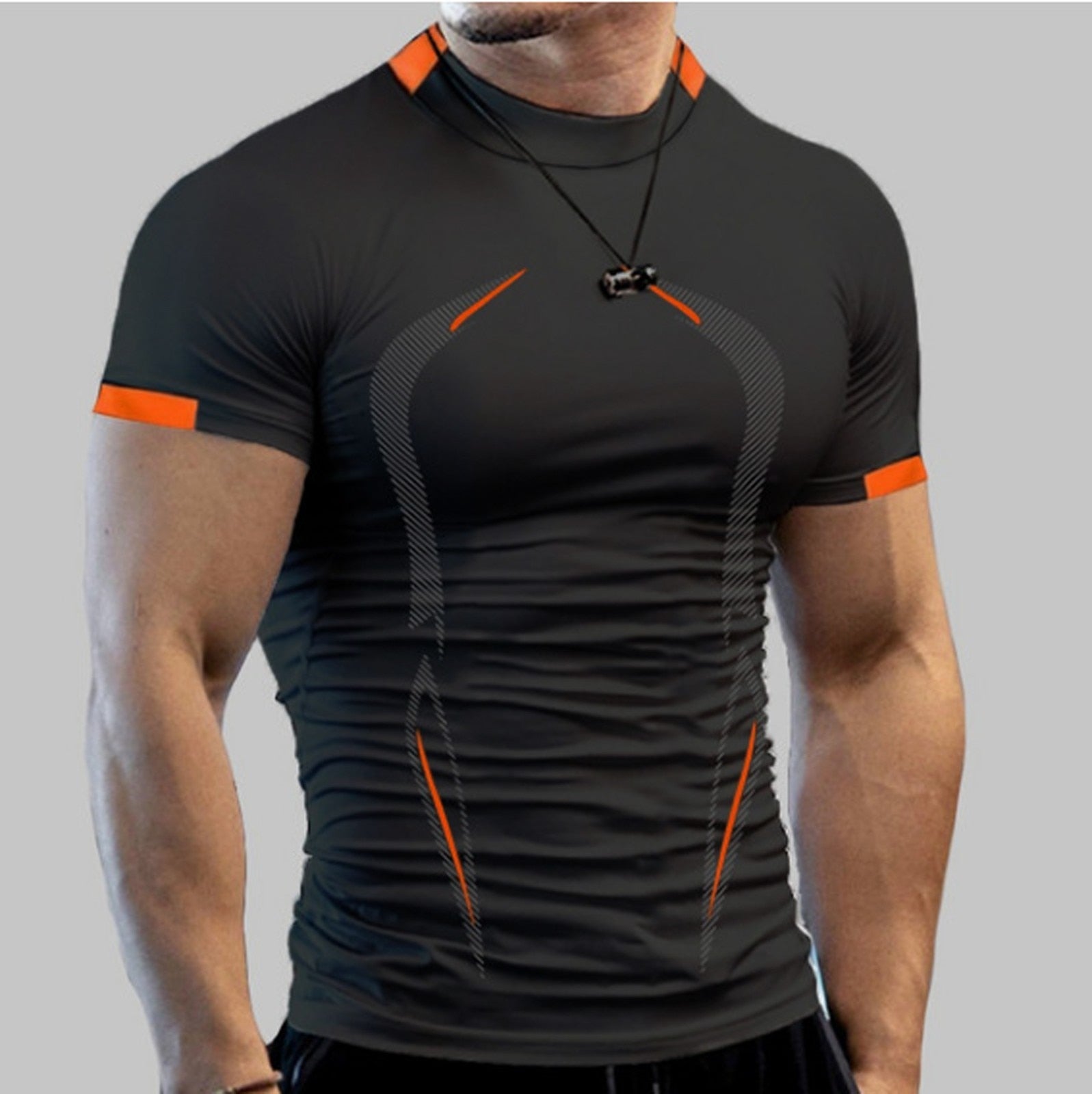 Summer Gym Shirt Sport Short Sleeve T Shirt Men