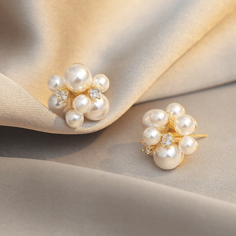 Elegant Unique Fireworks Pearl Stud Earrings
